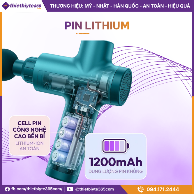 Pin của JAPANI MCT-2398 8 Đầu Massage