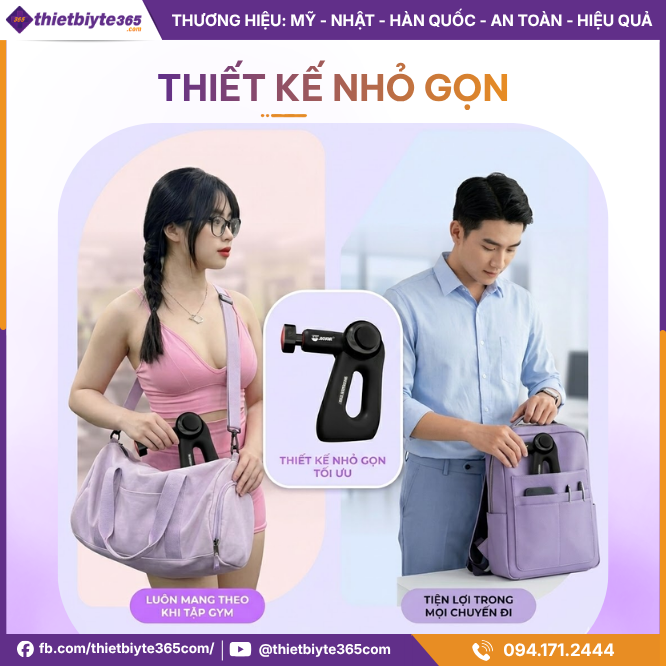 Thiết kế nhỏ gọn Máy massage cầm tay JAPANI MCT-2434