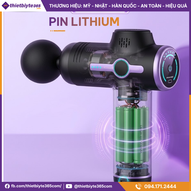 Pin của Máy massage cầm tay JAPANI MCT-1895 6 Đầu Massage