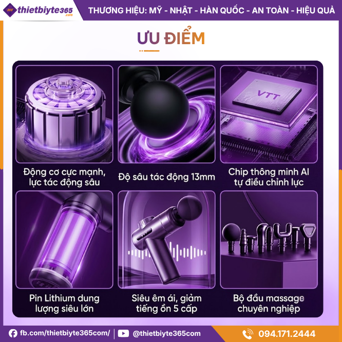 ưu điểm của Máy massage cầm tay JAPANI MCT-1911