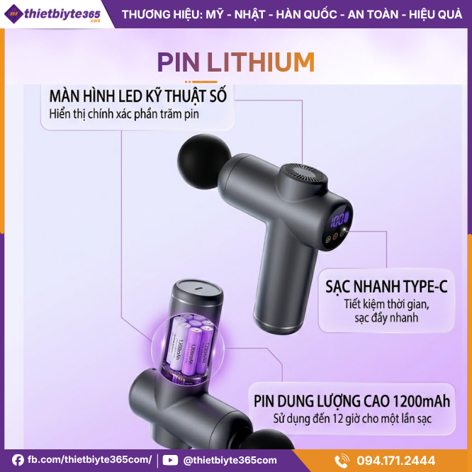 Pin cảu sản phẩm Máy massage cầm tay JAPANI MCT-1913