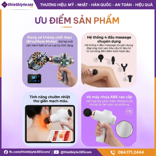 ưu điểm Máy massage cầm tay JAPANI MCT-2424