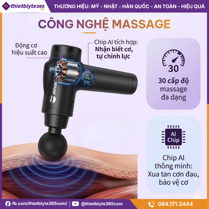 Công nghệ Máy massage cầm tay JAPANI MCT-2500