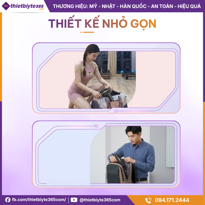 Thiết kế nhỏ gọn của Máy massage cầm tay JAPANI MCT-2500