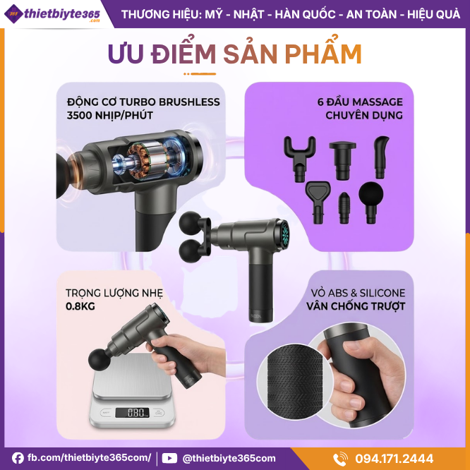 Ưu điểm sản phẩm Máy massage cầm tay JAPANI MCT-2508