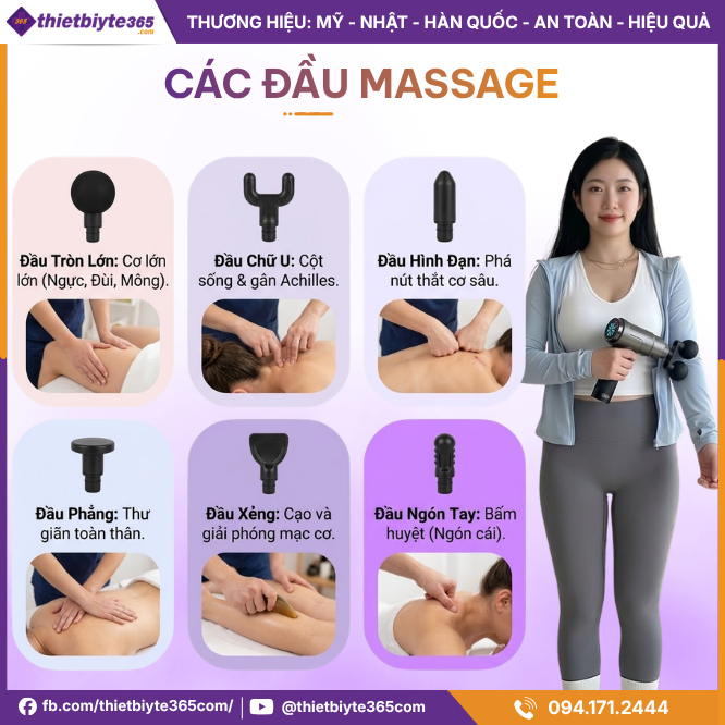 Các đầu massage Máy massage cầm tay JAPANI MCT-2508