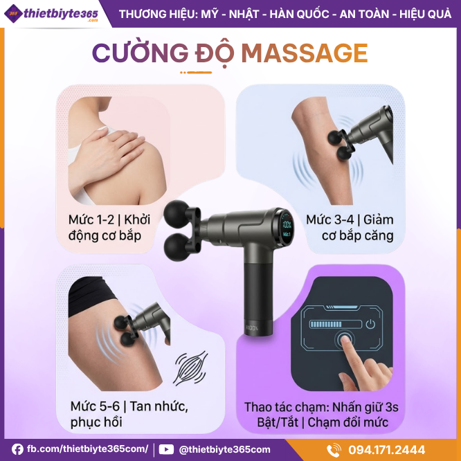Cường độ rung Máy massage cầm tay JAPANI MCT-2508