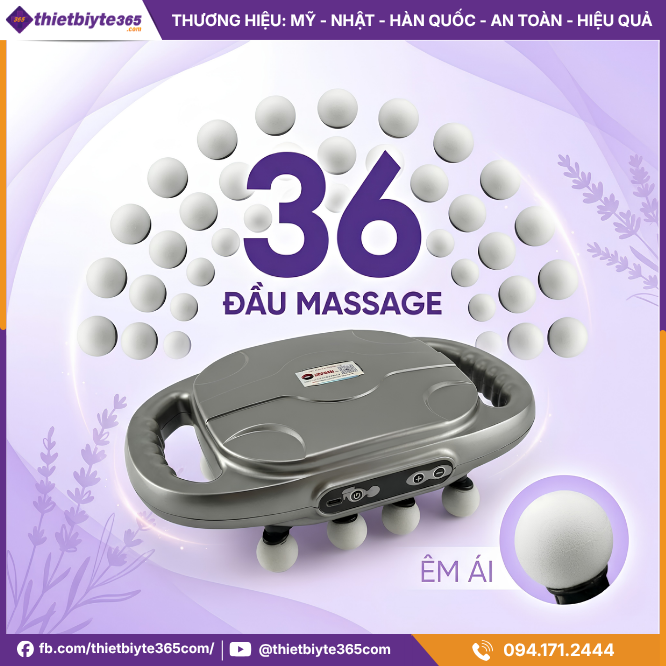 Số lượng đầu của Máy massage cầm tay JAPANI MDN-6372 nhiệt hồng ngoại