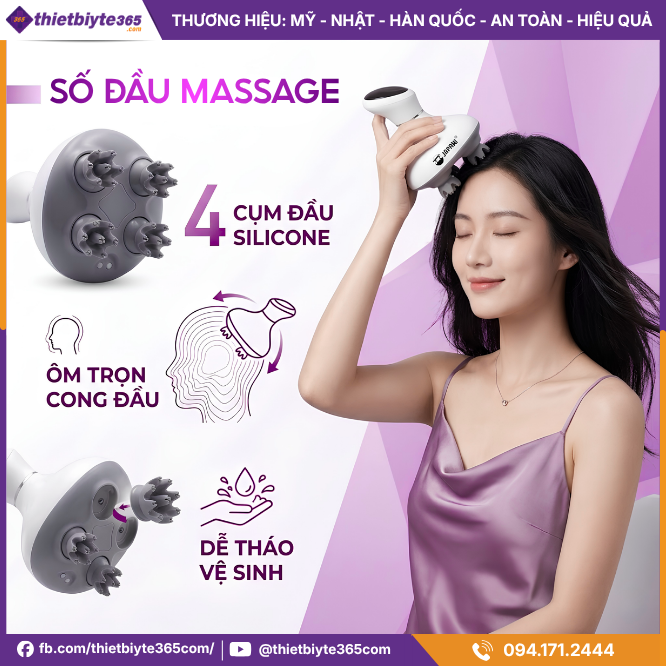 Số lượng đầu của Máy mát xa đầu cầm tay JAPANI MSD-6141 4 đầu