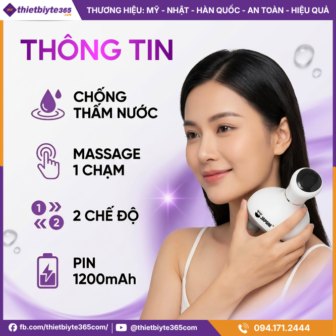 Thông tin sản phẩm Máy mát xa đầu cầm tay JAPANI MSD-6141 4 đầu