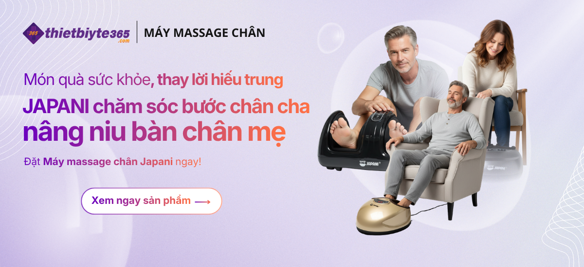 banner máy massage chân