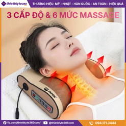 Gối Massage Cổ Vai Gáy JAPANI CVG-6047 - 3 Cấp Độ & 6 Mức Massage