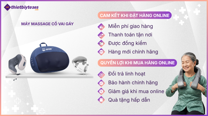 Cam kết khi mua máy massage cổ vai gáy tại Thiết bị y tế 365