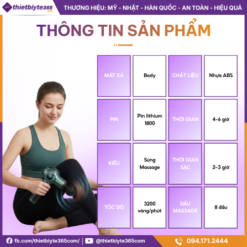 Máy massage cầm tay JAPANI MCT-1892 8 Đầu Massage