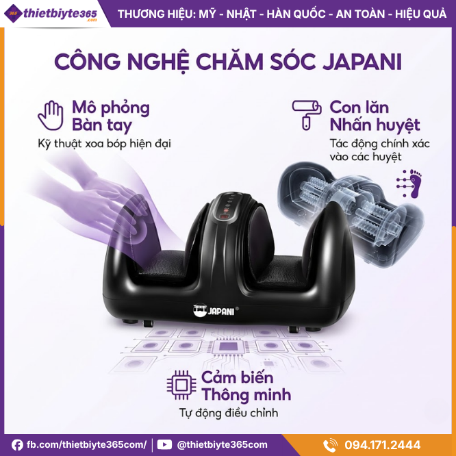 Công nghệ Máy massage chân JAPANI MSC-6387 3 chế độ