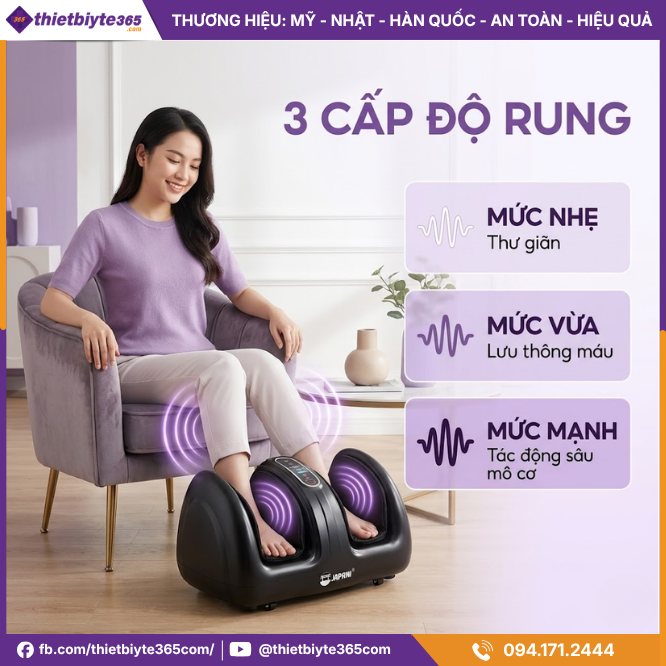 Chế độ rung của Máy massage chân JAPANI MSC-6387 3 chế độ