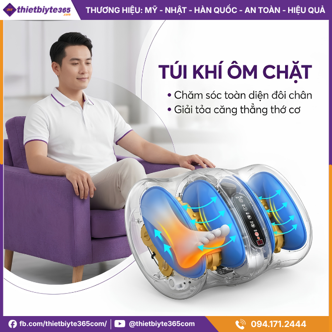 Túi khí của Máy massage chân JAPANI MSC-6387 3 chế độ