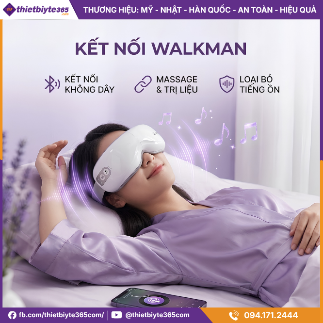 Bluetooth của Máy massage mắt JAPANI MSM-1961 kết nối bluetooth