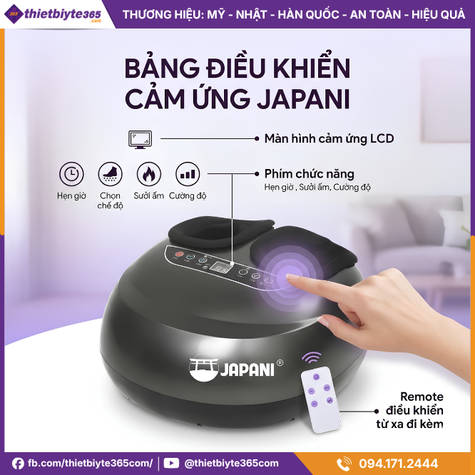 Bảng điều khiển Máy massage chân JAPANI MSC-6260 dây cắm trực tiếp