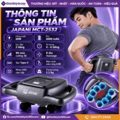 Thông tin sản phẩm máy massage cầm tay JAPANI MCT-2532