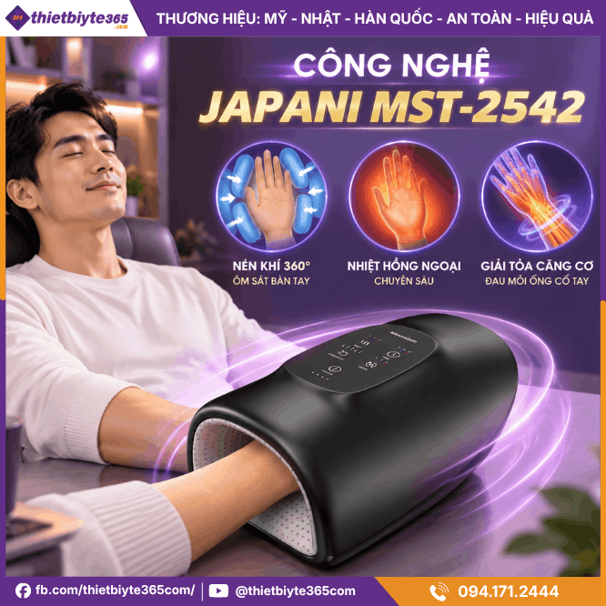 Công nghệ máy massage tay và bàn tay JAPANI MST-2542