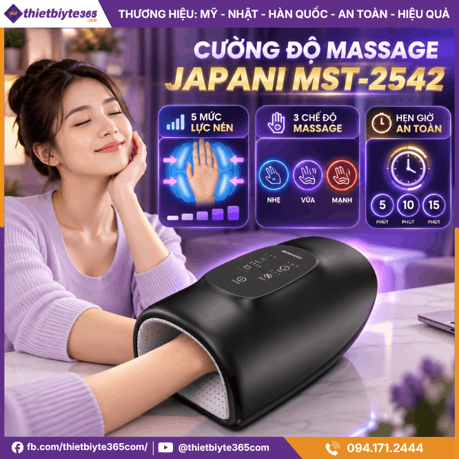 Cường độ của máy massage tay và bàn tay JAPANI MST-2542