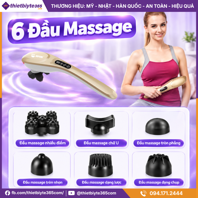 Máy Massage Cầm Tay Không Dây JAPANI MDN-2675