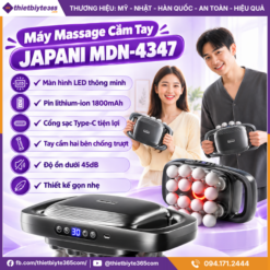 Máy Massage Cầm Tay Đa Năng JAPANI MDN-4347 16 Đầu Hỗ Trợ Giảm Đau Mỏi Tại Nhà