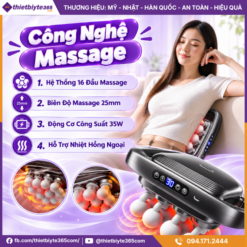 Máy Massage Cầm Tay Đa Năng JAPANI MDN-4347 16 Đầu Hỗ Trợ Giảm Đau Mỏi Tại Nhà