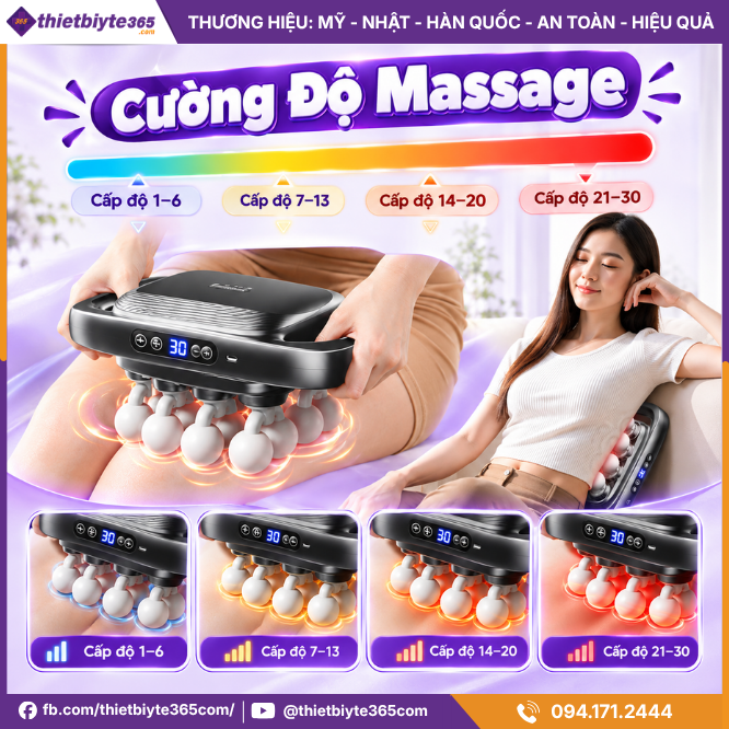 Máy Massage Cầm Tay Đa Năng JAPANI MDN-4347 16 Đầu Hỗ Trợ Giảm Đau Mỏi Tại Nhà