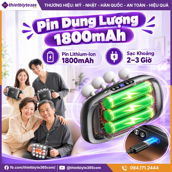 Máy Massage Cầm Tay Đa Năng JAPANI MDN-4347 16 Đầu Hỗ Trợ Giảm Đau Mỏi Tại Nhà