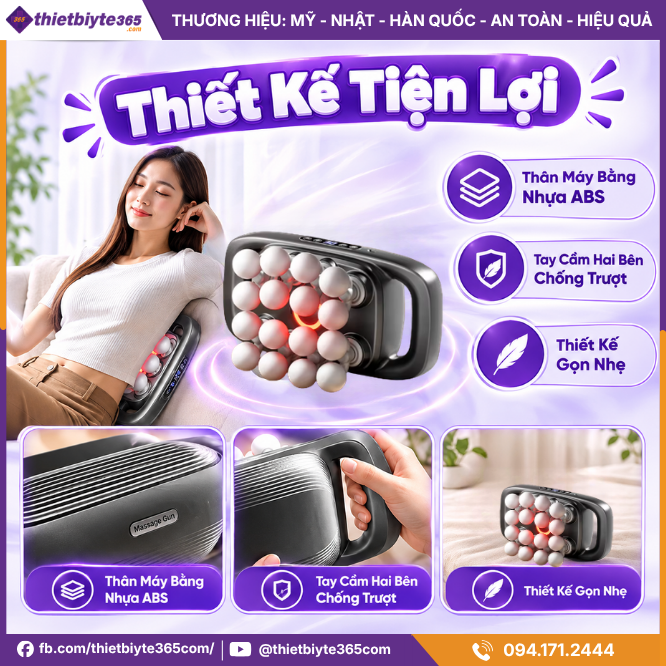Máy Massage Cầm Tay Đa Năng JAPANI MDN-4347 16 Đầu Hỗ Trợ Giảm Đau Mỏi Tại Nhà
