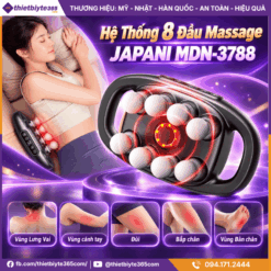 Hệ Thống 8 Đầu Massage Cầm Tay Đa Năng JAPANI MDN-3788