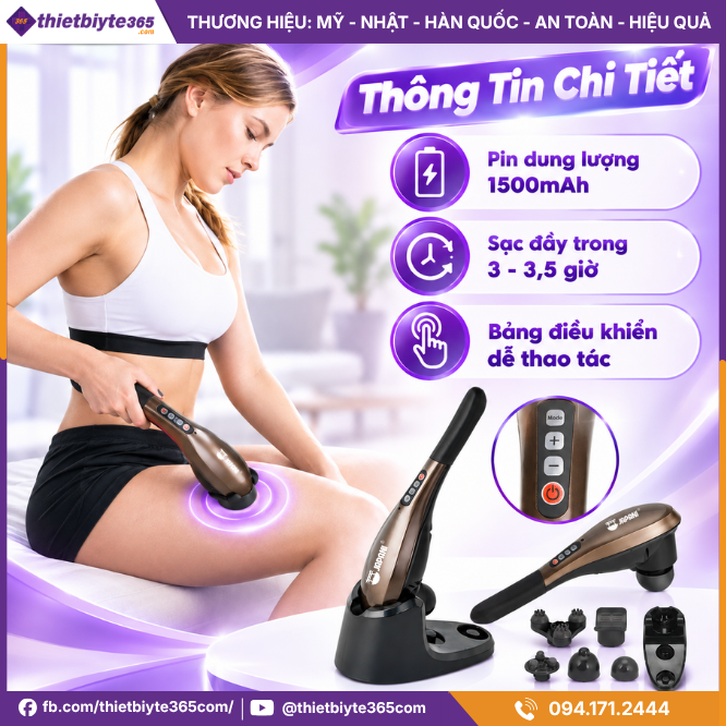 Thông Tin Chi Tiết Về Máy Massage Cầm Tay JAPANI MDN-8114