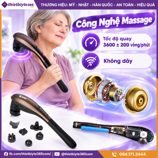 Có thể sử dụng máy massage ở nhiều vị trí
