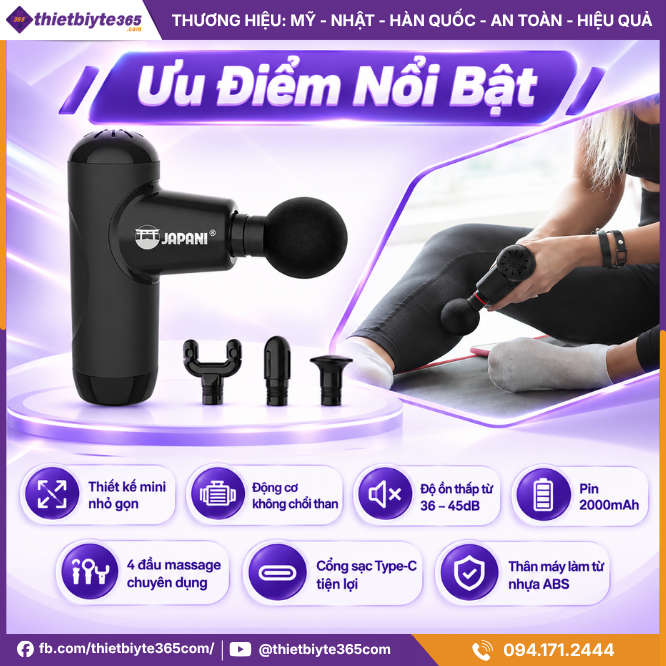 Ưu Điểm Nổi Bật của Máy Massage Cầm Tay Mini JAPANI CTMINI-8070