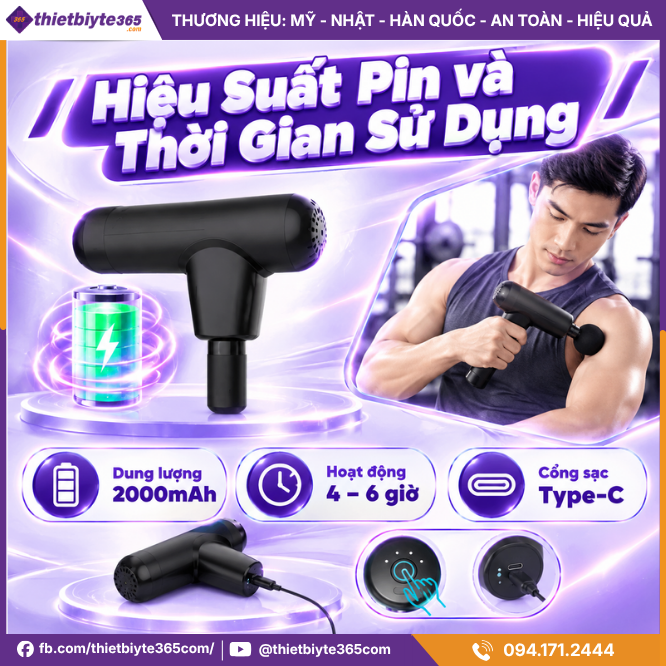 Máy Massage Cầm Tay Mini JAPANI CTMINI-8070 4 Đầu Hỗ Trợ Thư Giãn