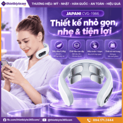 Thiết kế nhỏ gọn, nhẹ & tiện lợi của máy massage cổ JAPANI CVG-1966