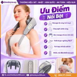 Máy Massage Cổ Vai Gáy JAPANI CVG-1981 Cao Cấp Hỗ Trợ Thư Giản Giảm Đau Mỏi