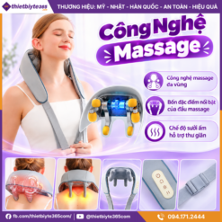 Máy Massage Cổ Vai Gáy JAPANI CVG-1981 Cao Cấp Hỗ Trợ Thư Giản Giảm Đau Mỏi