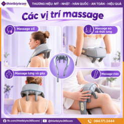 Máy Massage Cổ Vai Gáy JAPANI CVG-1981 Cao Cấp Hỗ Trợ Thư Giản Giảm Đau Mỏi