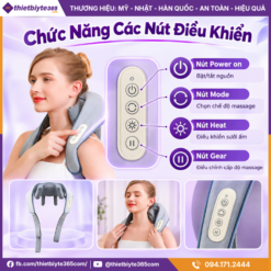 Máy Massage Cổ Vai Gáy JAPANI CVG-1981 Cao Cấp Hỗ Trợ Thư Giản Giảm Đau Mỏi