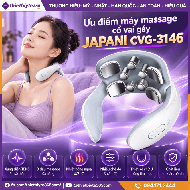 Ưu điểm máy massage cổ vai gáy JAPANI CVG-3146