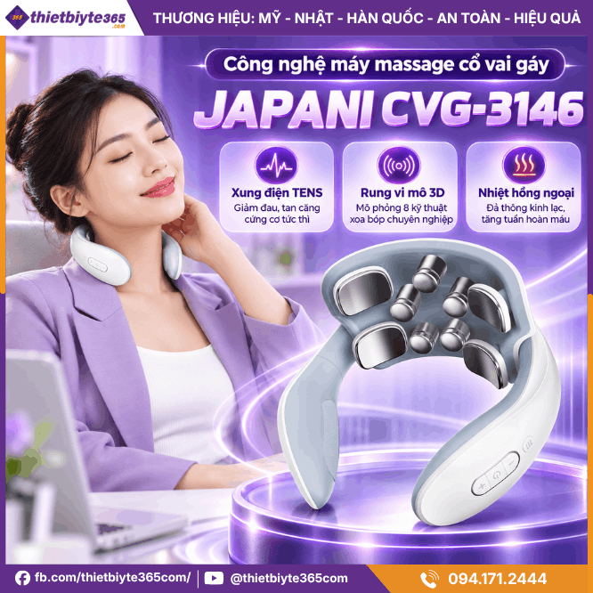 Công nghệ máy massage cổ vai gáy JAPANI CVG-3146