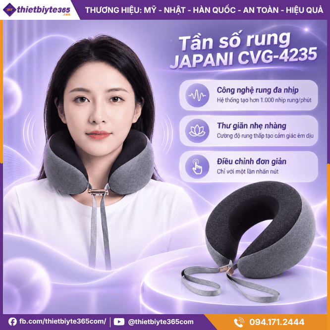 Tần số rung của máy massage cổ vai gáy JAPANI CVG-4235