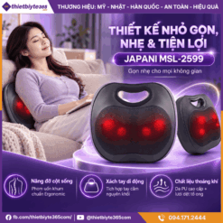 Thiết kế nhỏ gọn, nhẹ & tiện lợi của máy massage lưng JAPANI MSL-2599