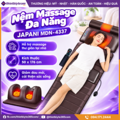 Nệm Massage Đa Năng JAPANI MDN-4337 Cao Cấp Hỗ Trợ Xoa Bóp Toàn Thân Tại Nhà