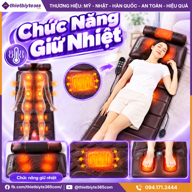 Nệm Massage Đa Năng JAPANI MDN-4337 Cao Cấp Hỗ Trợ Xoa Bóp Toàn Thân Tại Nhà
