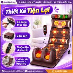Nệm Massage Đa Năng JAPANI MDN-4337 Cao Cấp Hỗ Trợ Xoa Bóp Toàn Thân Tại Nhà